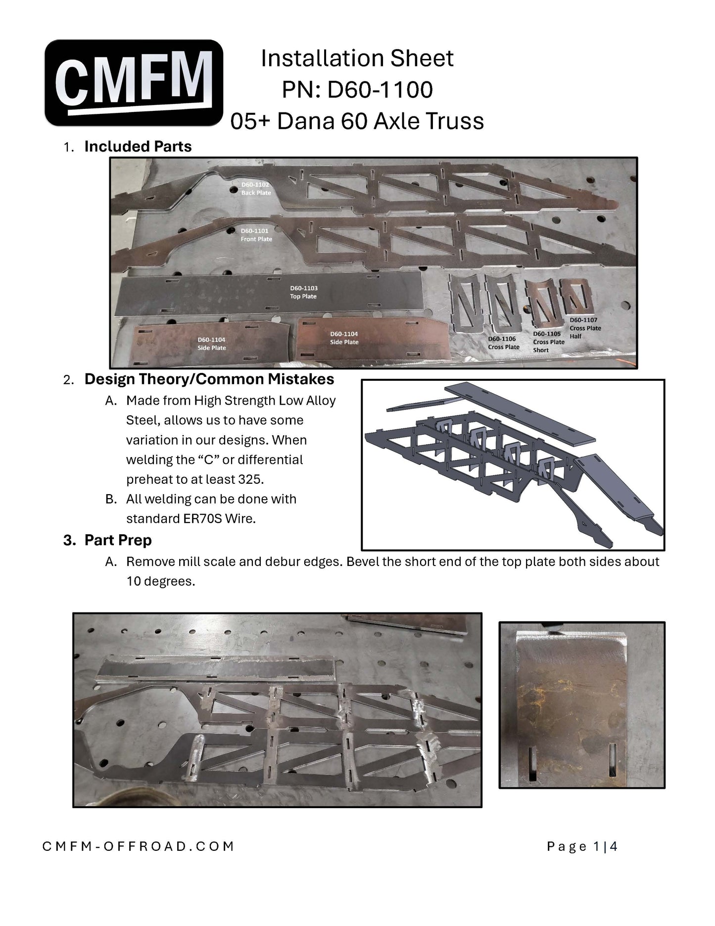 Axle Truss, Ford Dana 60, '05 - Present