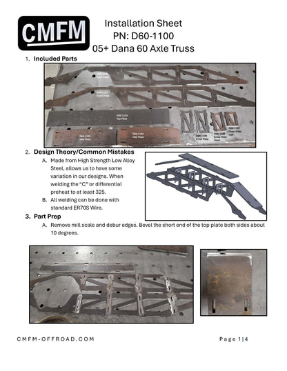 Axle Truss, Ford Dana 60, '05 - Present
