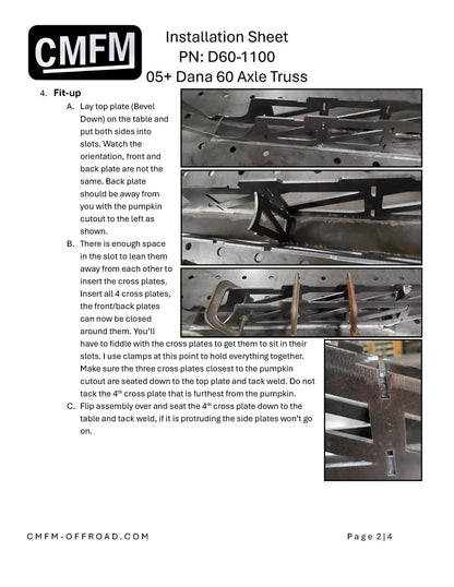 Axle Truss, Ford Dana 60, '05 - Present
