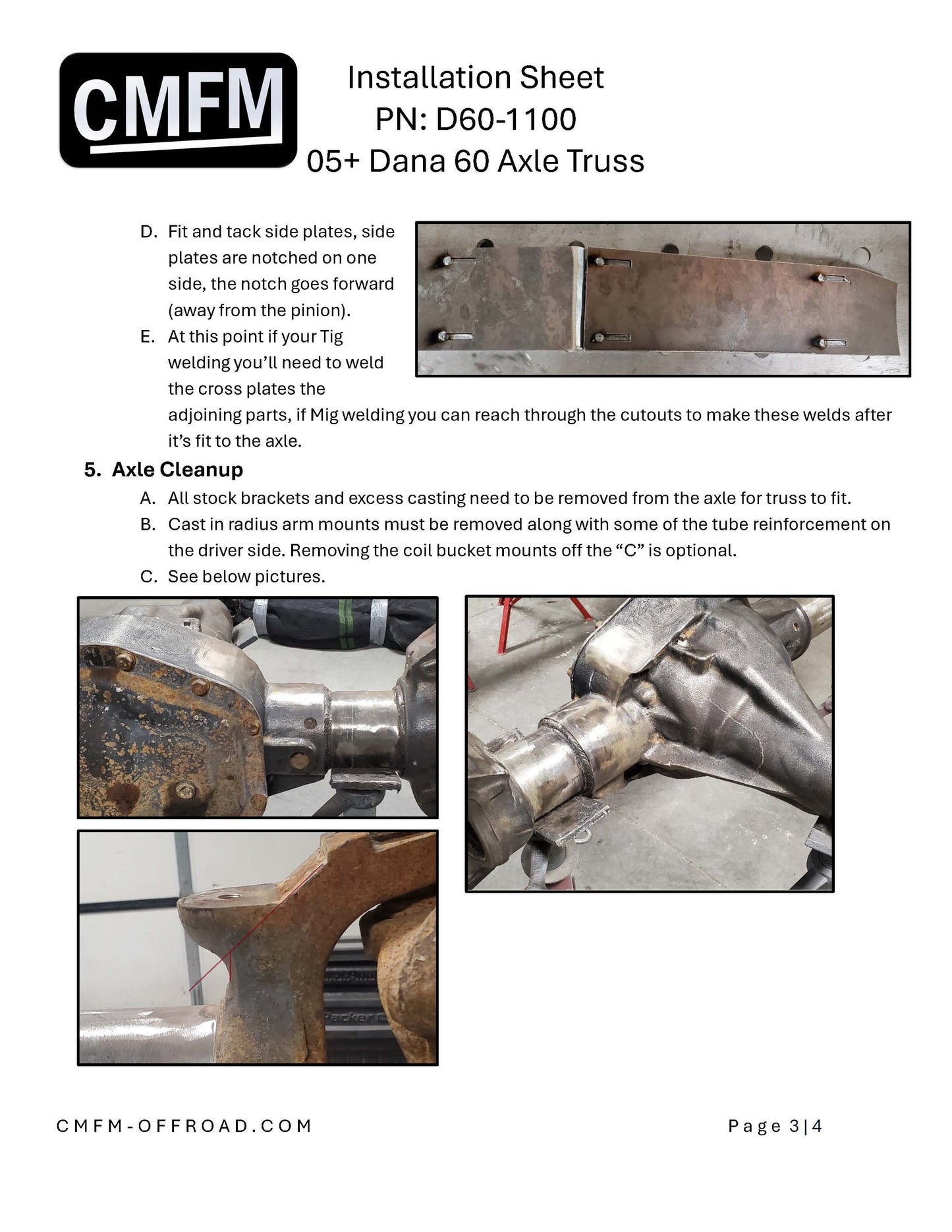 Axle Truss, Ford Dana 60, '05 - Present