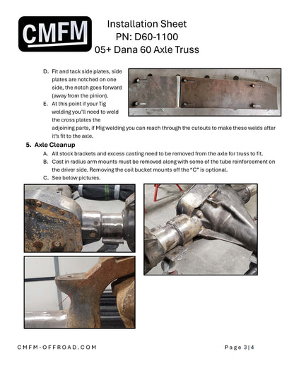 Axle Truss, Ford Dana 60, '05 - Present