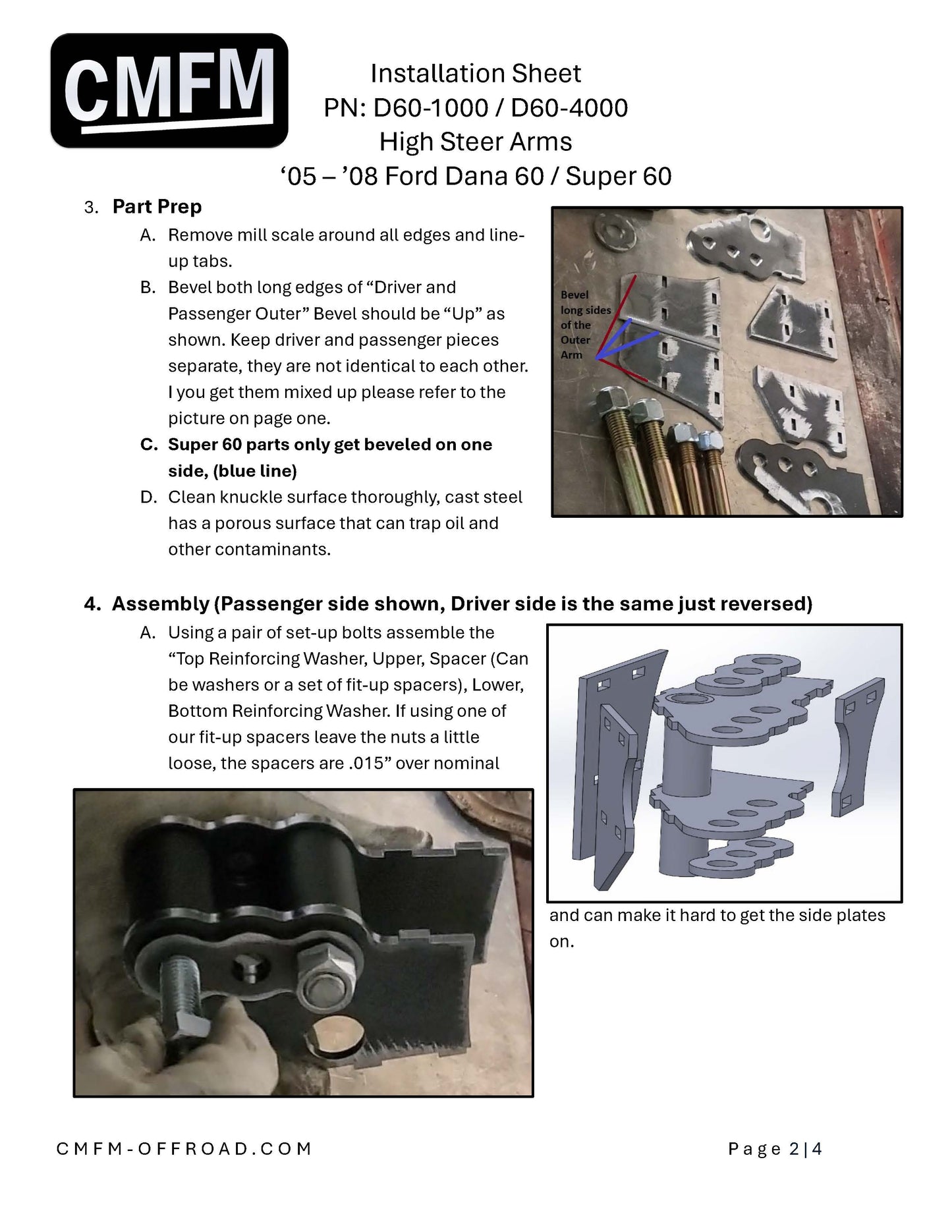 High Steer Arms, Ford "Super 60"