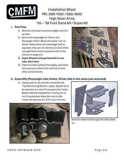 High Steer Arms, Ford "Super 60"