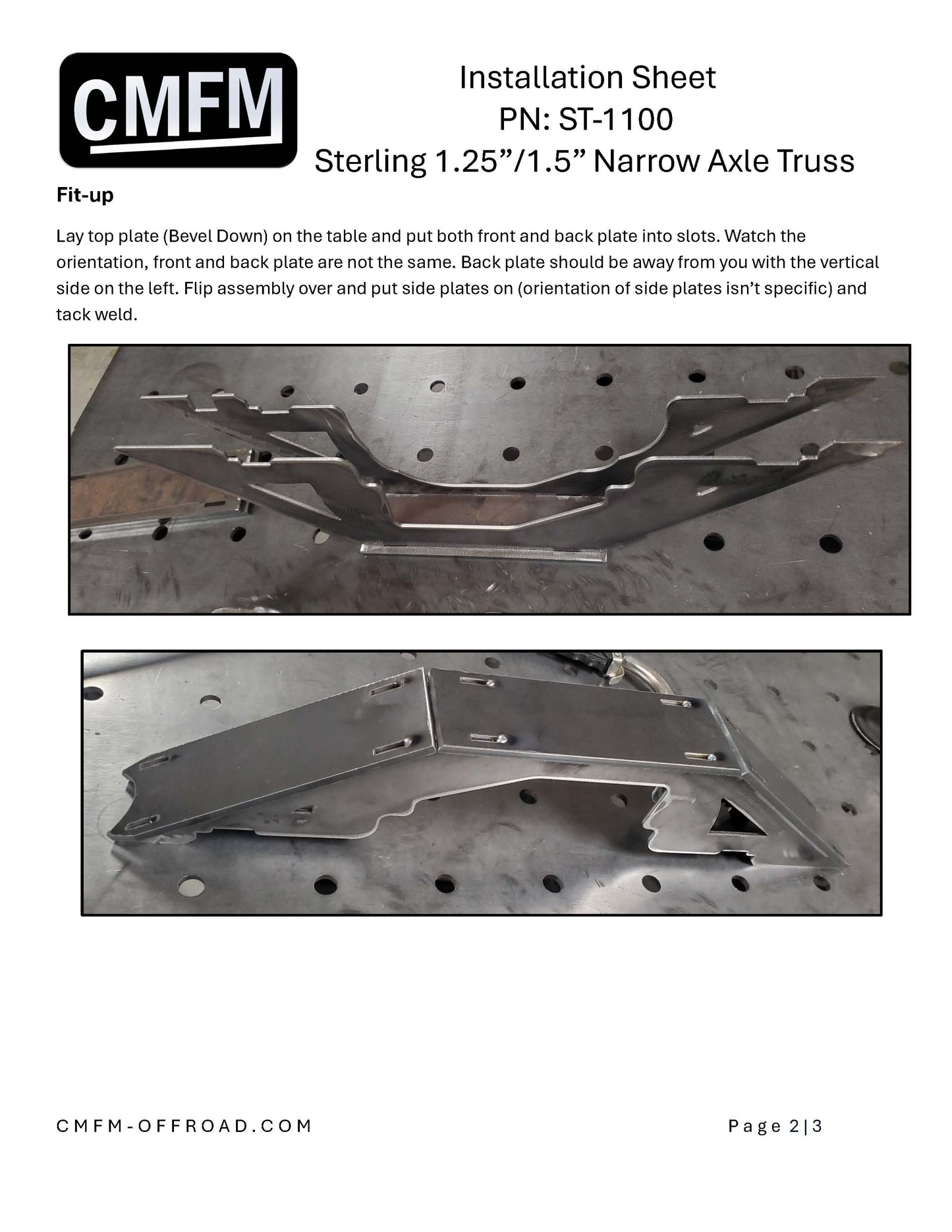 Narrow Axle Truss, Sterling 10.25 and 10.5
