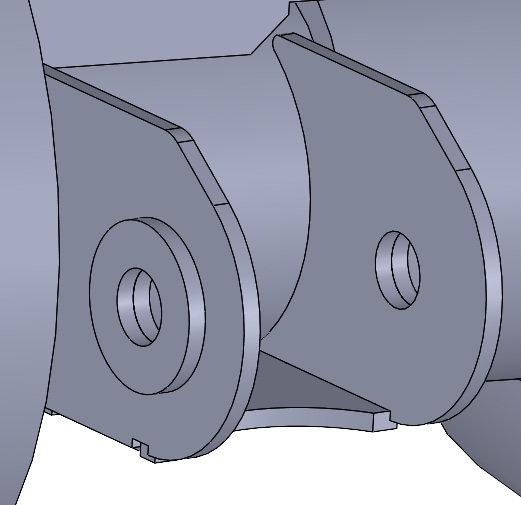 Flush Lower Link Mounts Non-Integrated